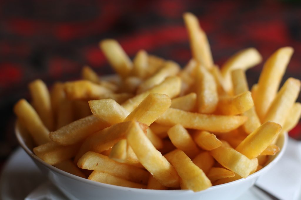Cut fries at night to sleep better.
