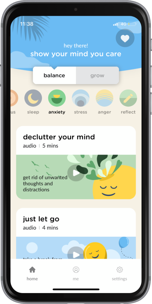 Reduce anxiety within minutes with Evolve' guided audios!