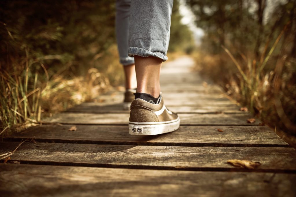 Walking for a bit will release tension and help reduce anxiety instantly.
