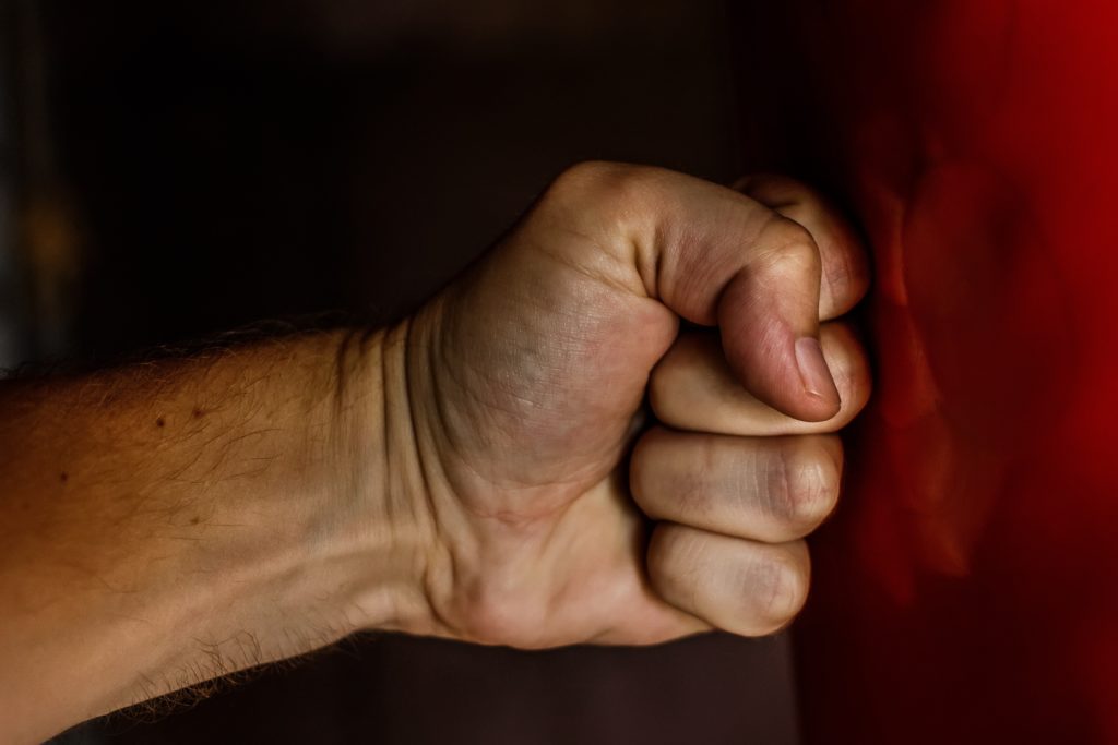 Clenching your fists is a sign that anger is coming and you need to control it.