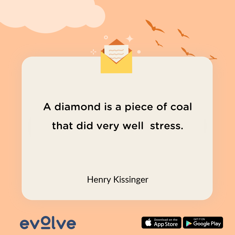 A quote to stress less by Henry Kissinger