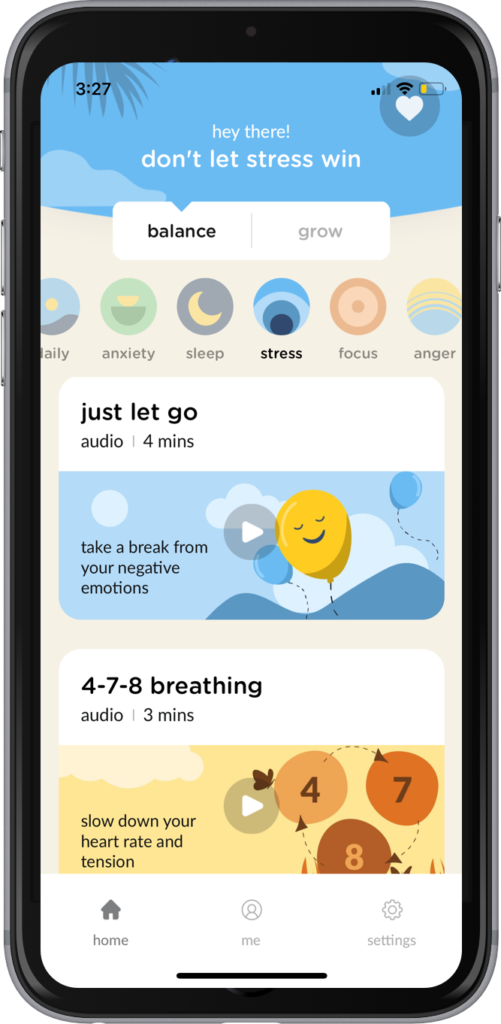 Reduce stress with Evolve's guided audios!