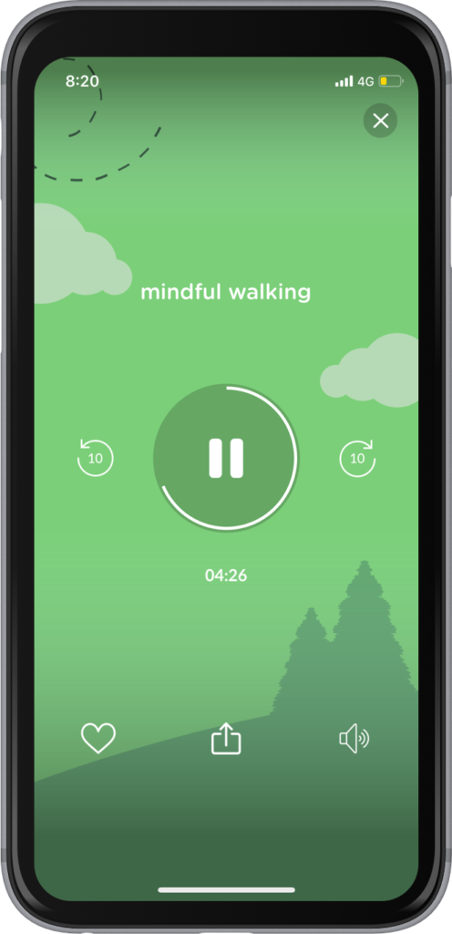 Mindful walking and meditation helps increase endorphins!