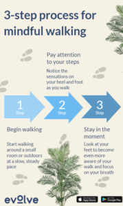 3 Step Process For Mindful Walking- Evolve US