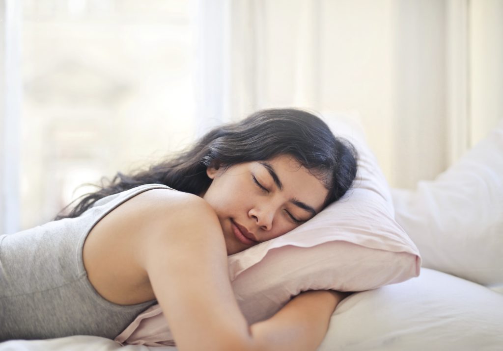 Sleeping on your stomach creates a dip in the lower back region.