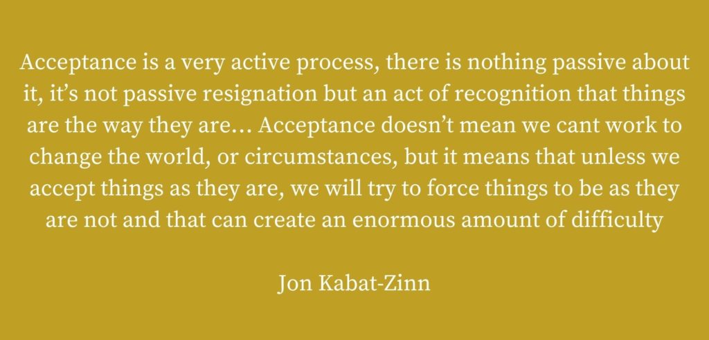 Acceptance-Jon Kabat Zinn 9 attitudes