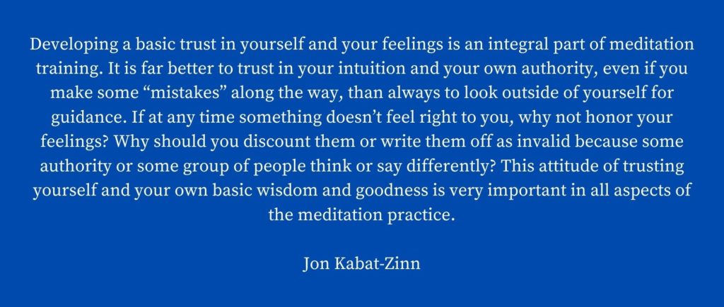 Trust-Jon Kabat Zinn 9 attitudes